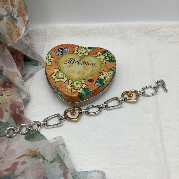Brighton Gold Hearts Bracelet with Brighton tin - Picture 1 of 5